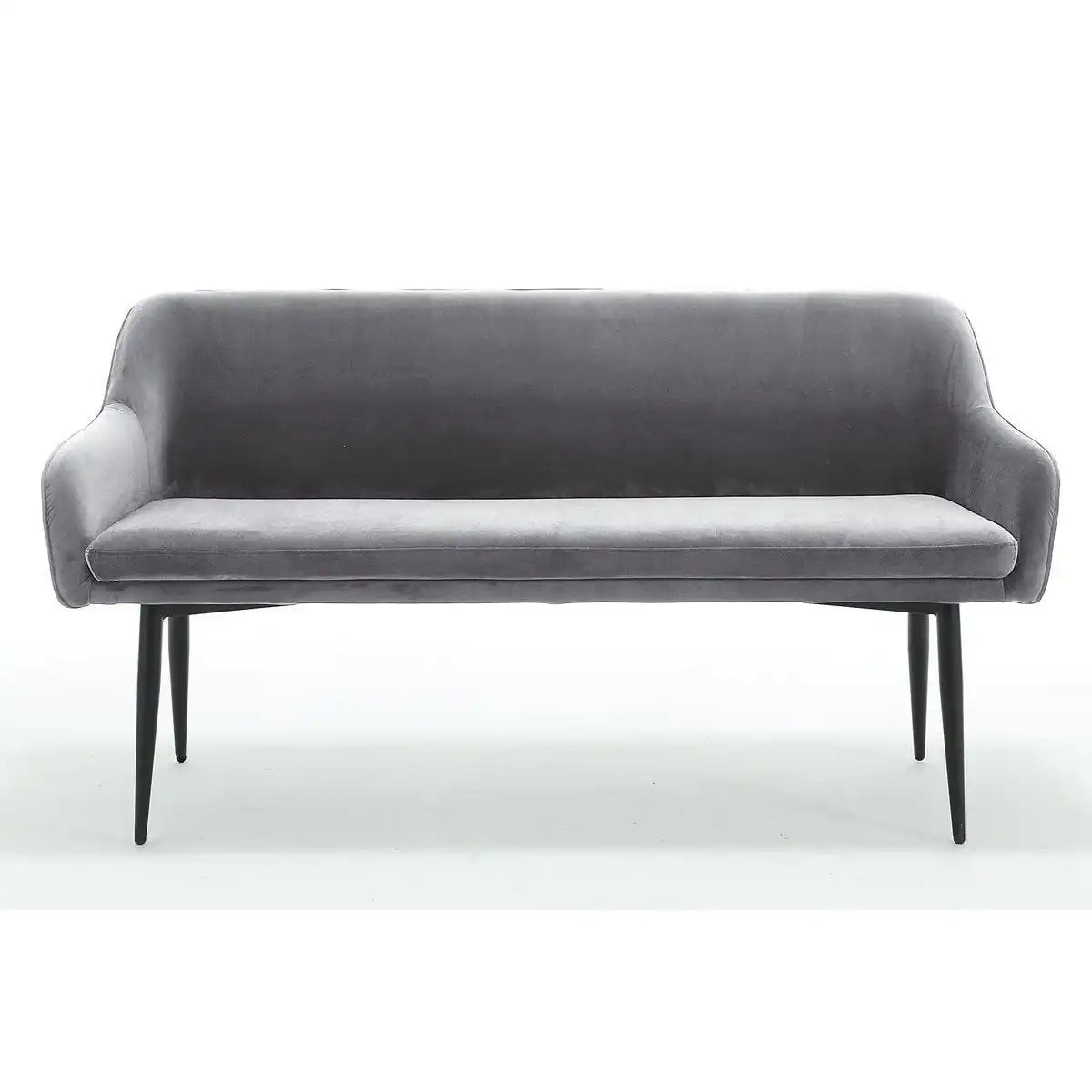 Sitzbank 160 cm Samt Grau - HomeDesign Knaus