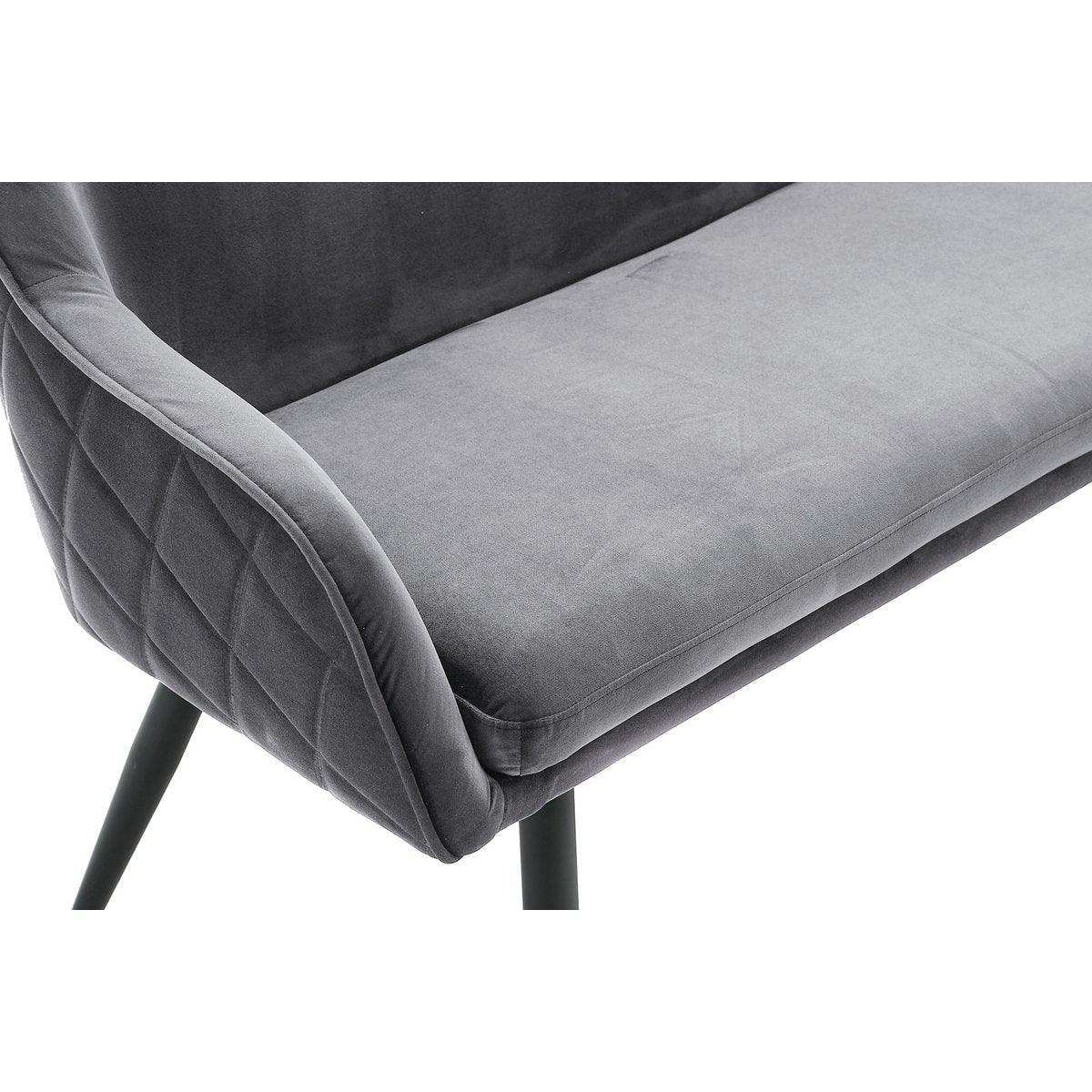 Sitzbank 160 cm Samt Grau - HomeDesign Knaus