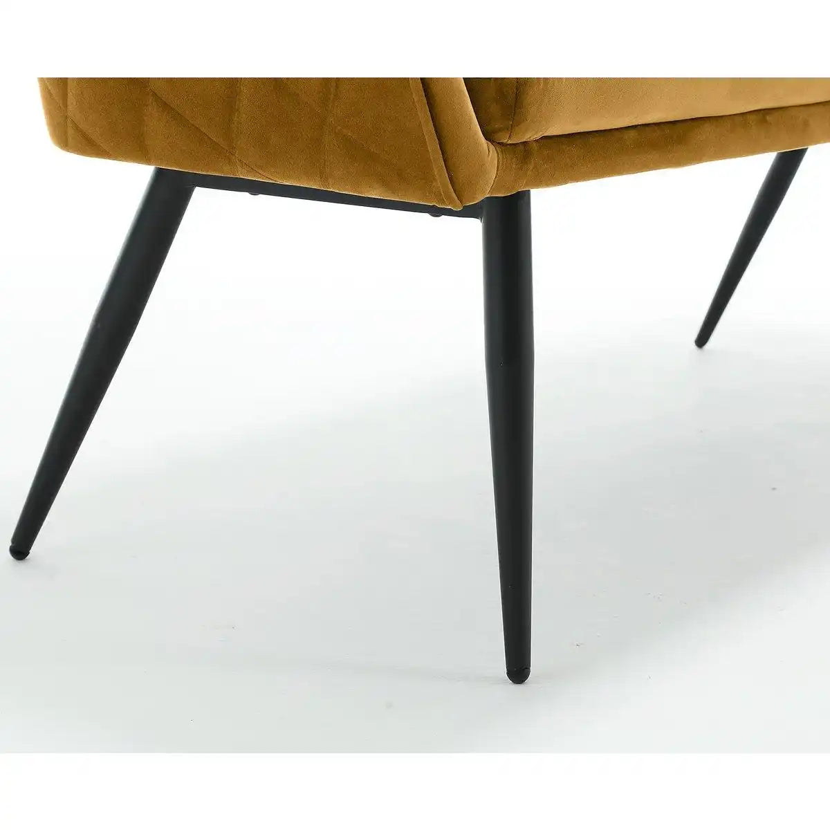 Sitzbank 160 cm Samt Senfgelb - HomeDesign Knaus
