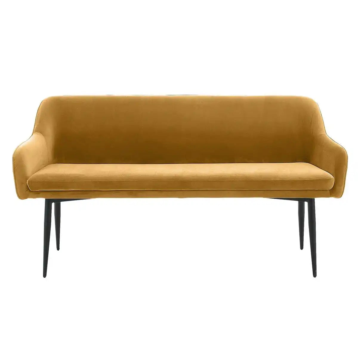 Sitzbank 160 cm Samt Senfgelb - HomeDesign Knaus
