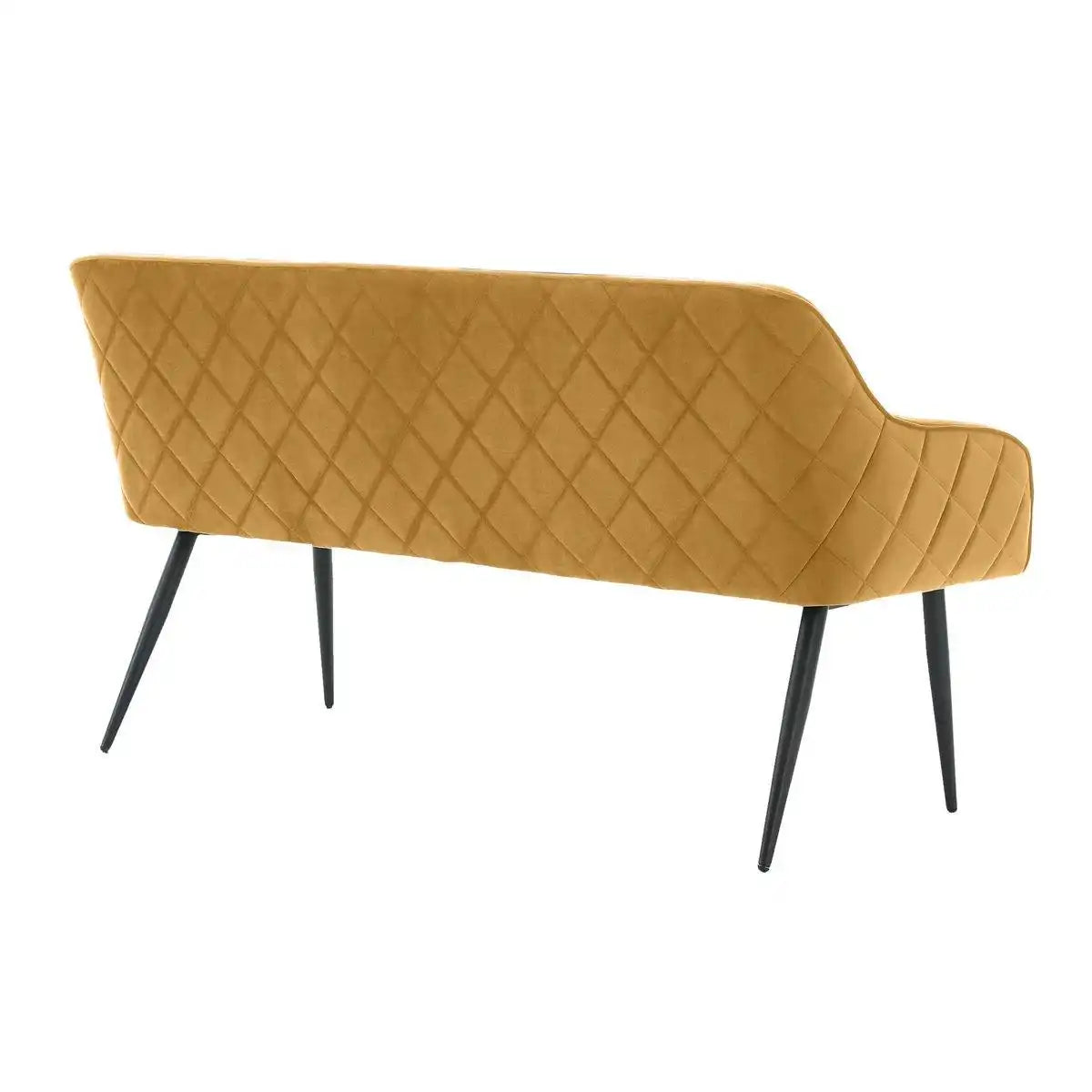 Sitzbank 160 cm Samt Senfgelb - HomeDesign Knaus