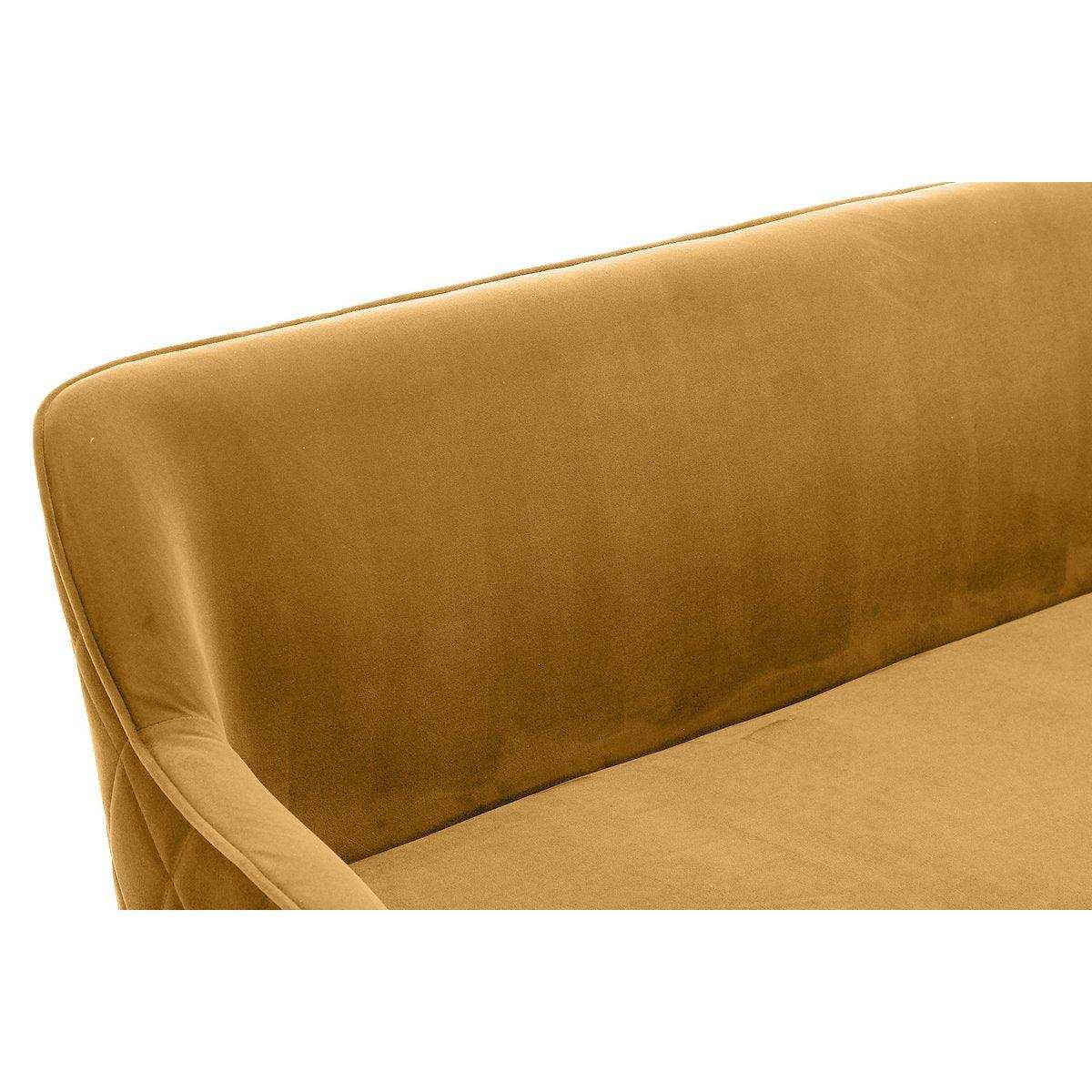 Sitzbank 160 cm Samt Senfgelb - HomeDesign Knaus