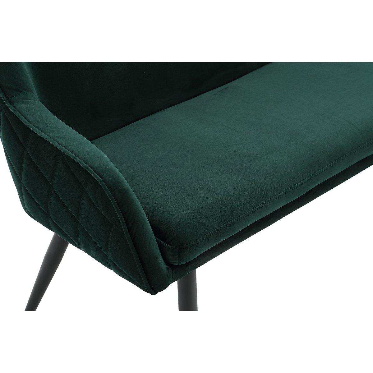 Sitzbank 160 cm Samt Tannengrün - HomeDesign Knaus