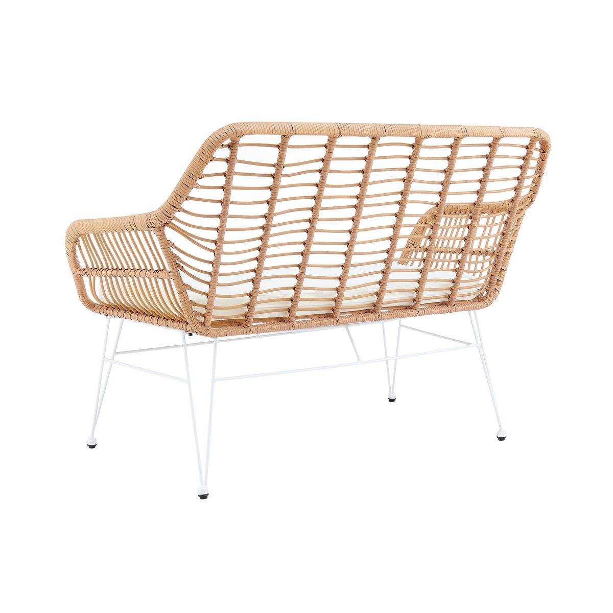 Sitzbank Rattanoptik natur - HomeDesign Knaus