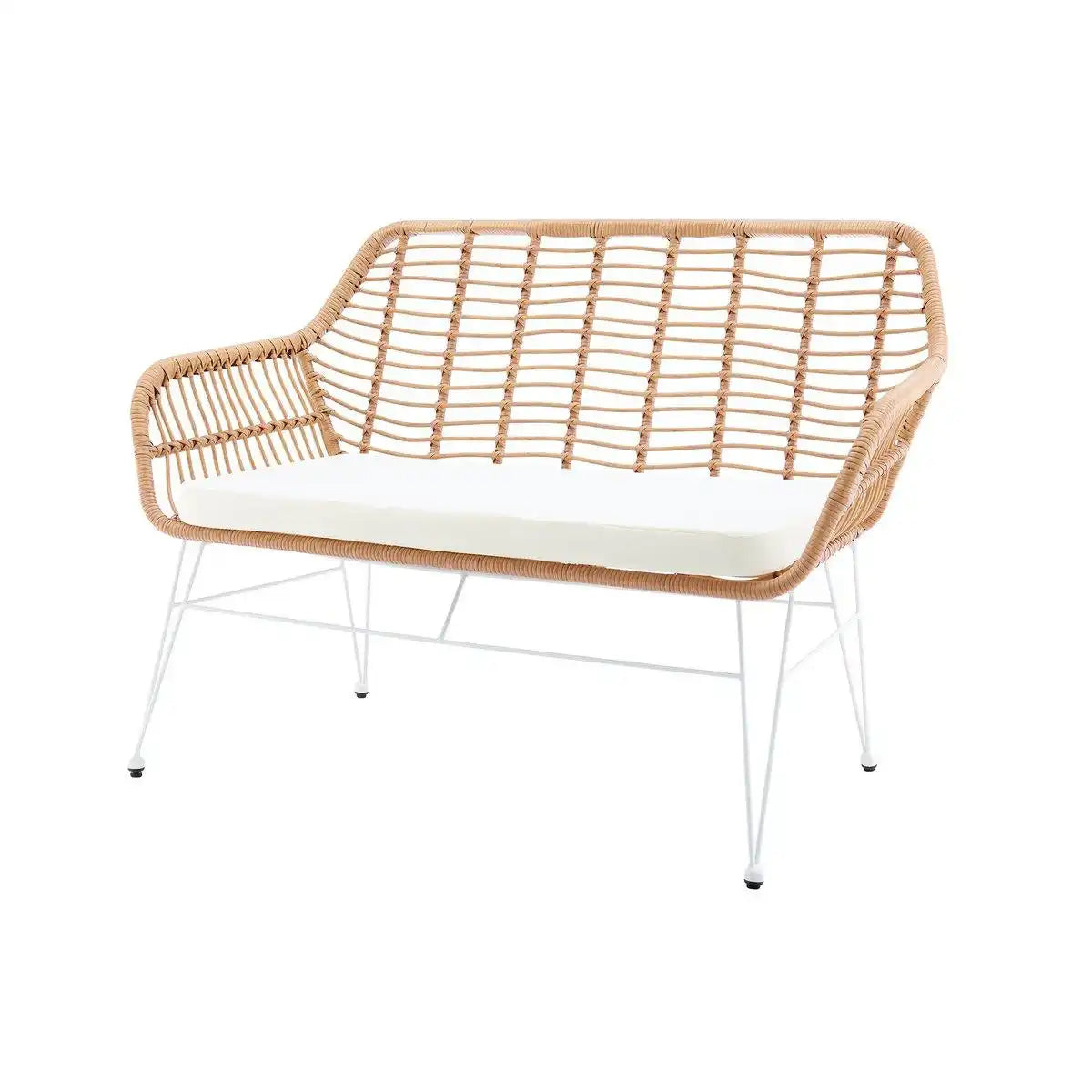 Sitzbank Rattanoptik natur - HomeDesign Knaus