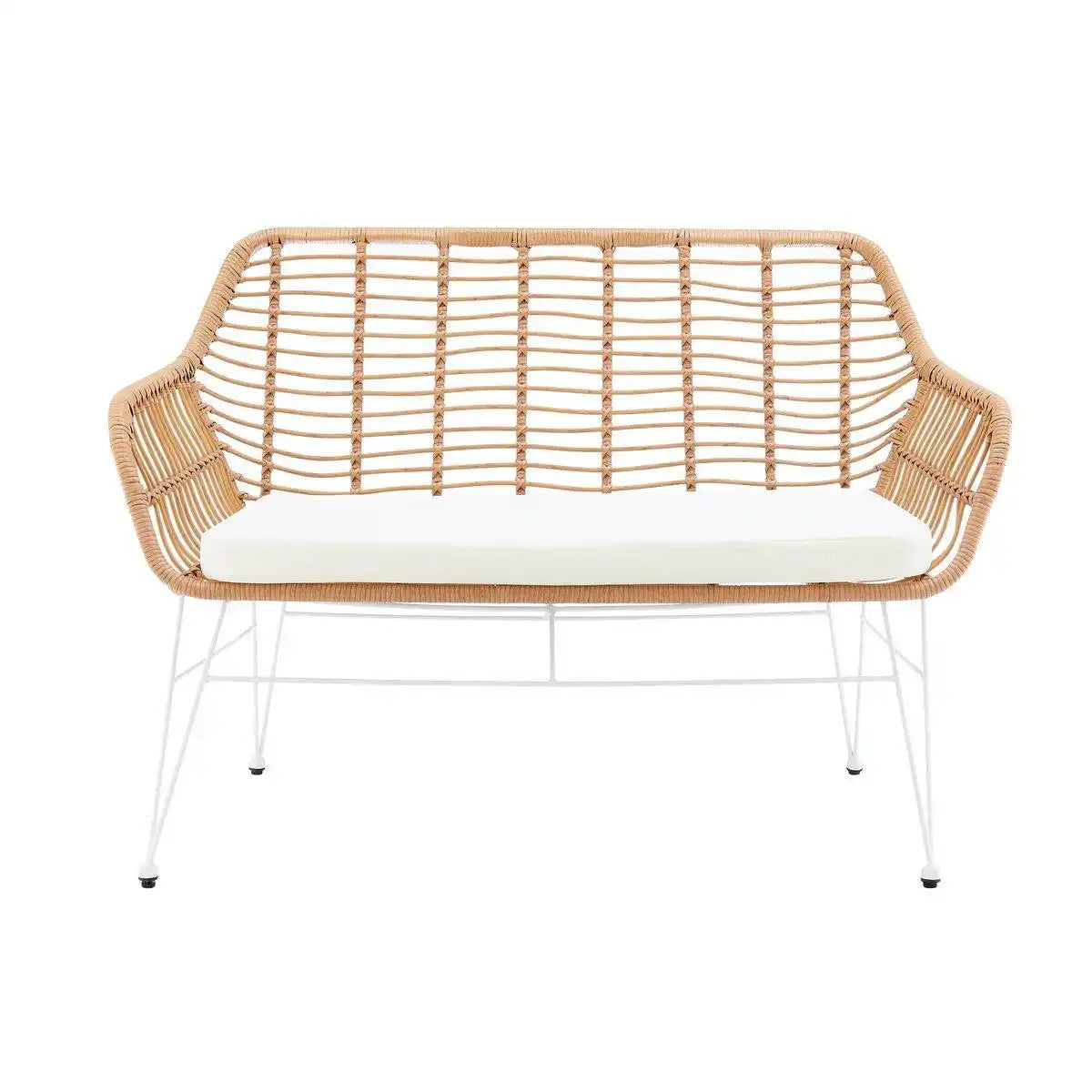 Sitzbank Rattanoptik natur - HomeDesign Knaus