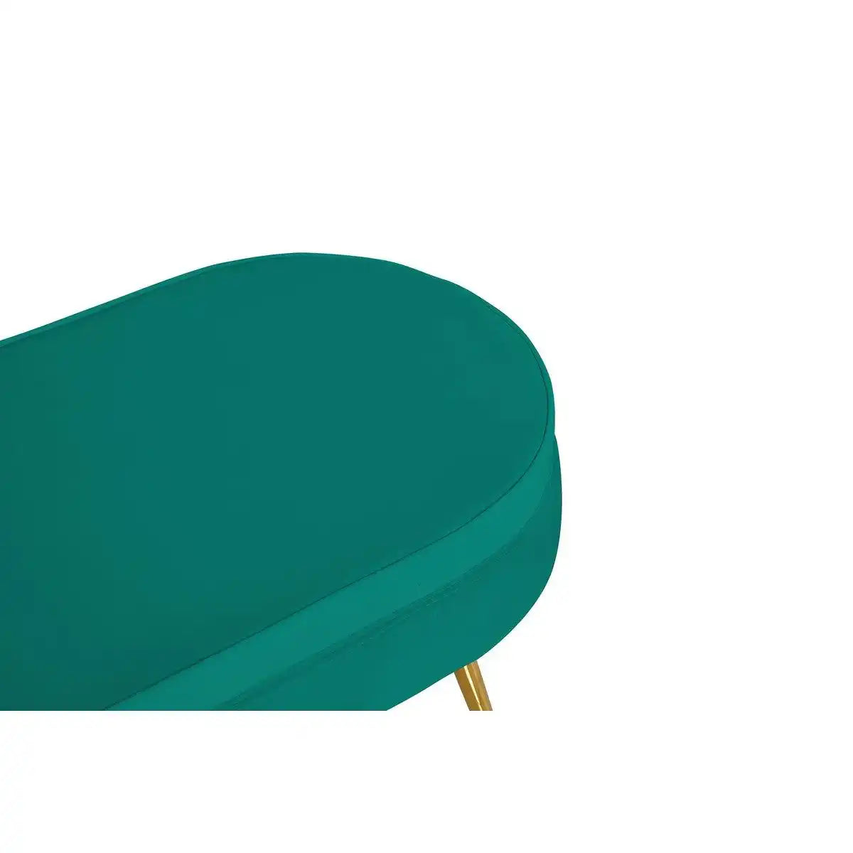 Sitzpouf oval aus Samt Grün - HomeDesign Knaus