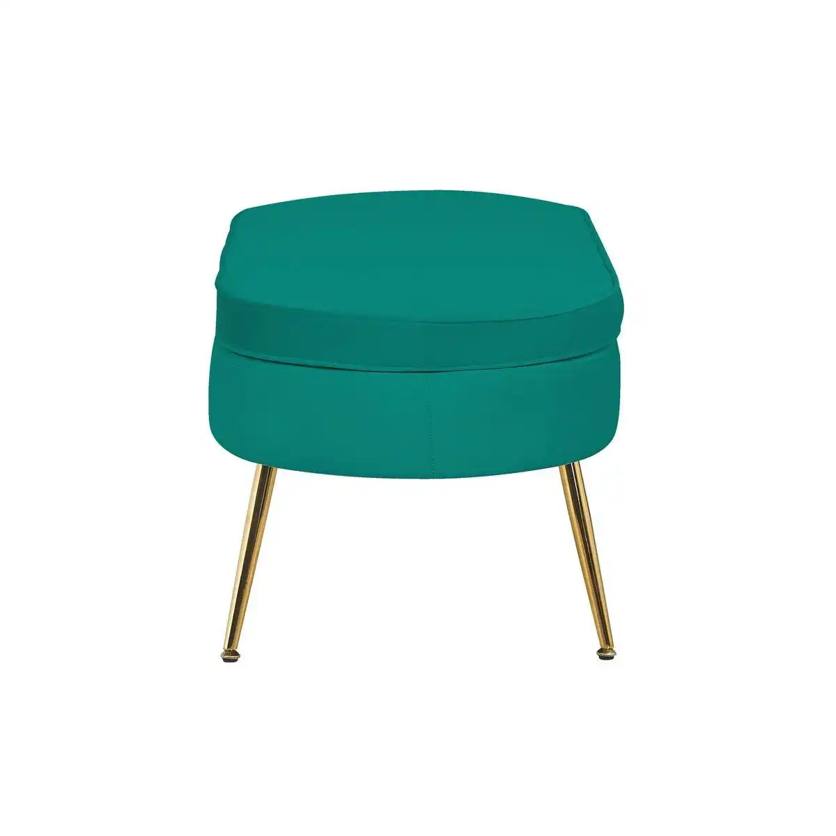 Sitzpouf oval aus Samt Grün - HomeDesign Knaus