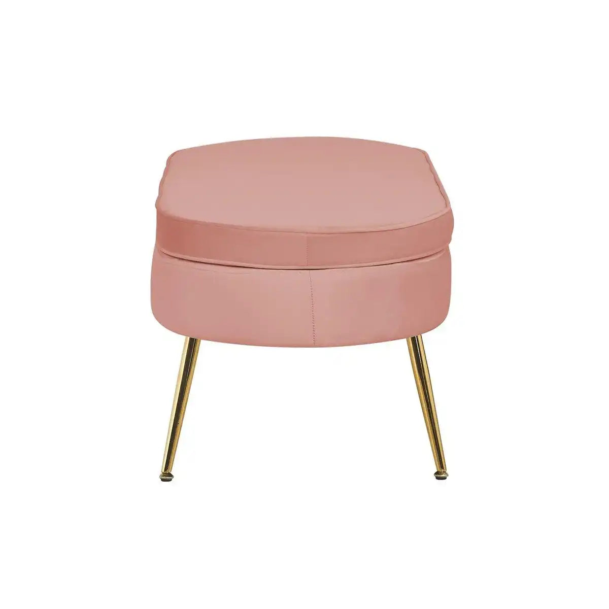 Sitzpouf oval aus Samt Rose - HomeDesign Knaus
