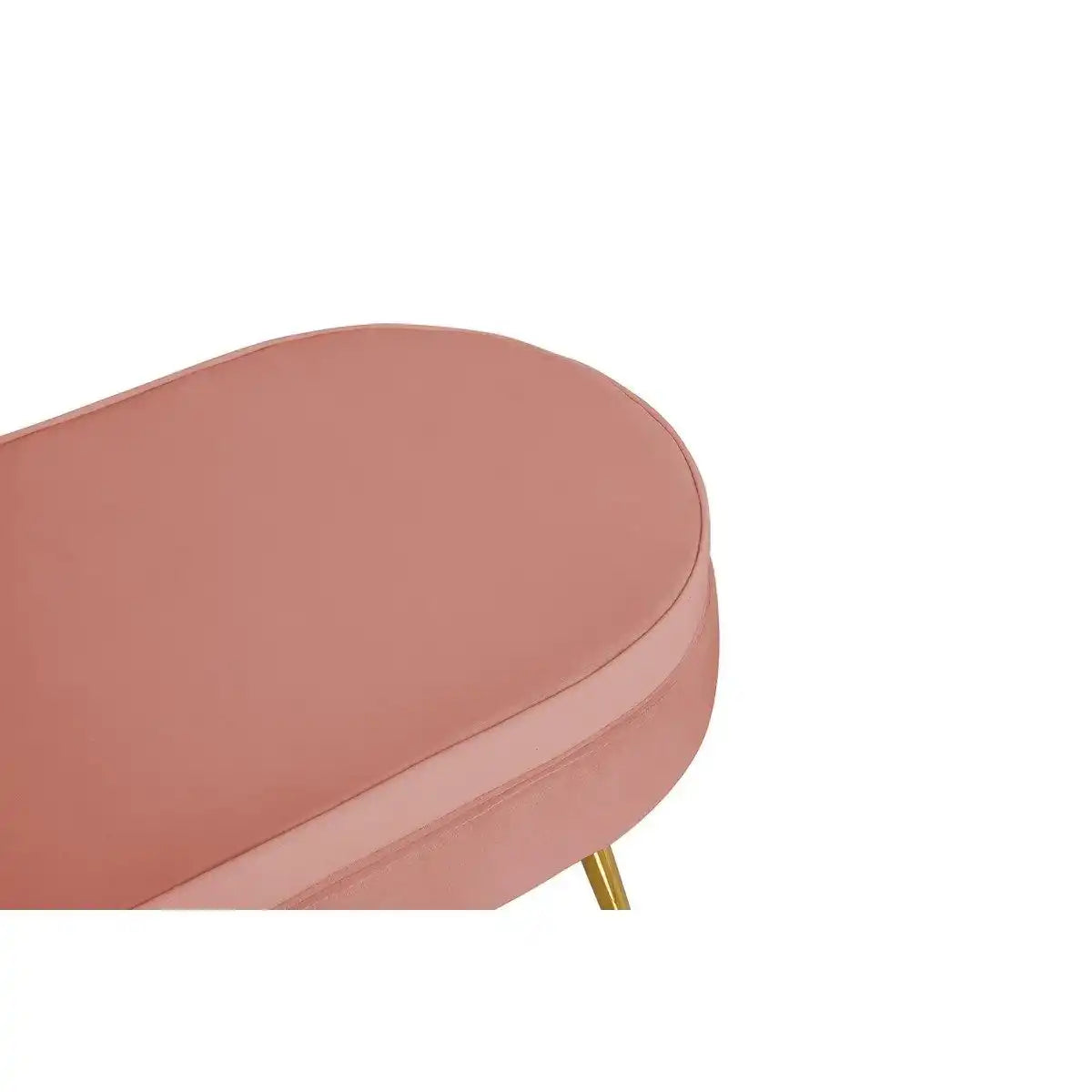 Sitzpouf oval aus Samt Rose - HomeDesign Knaus