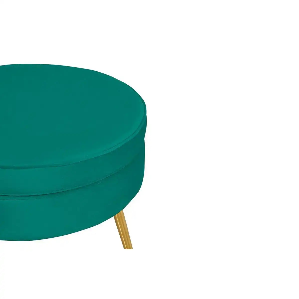 Sitzpouf rund aus Samt Grün - HomeDesign Knaus