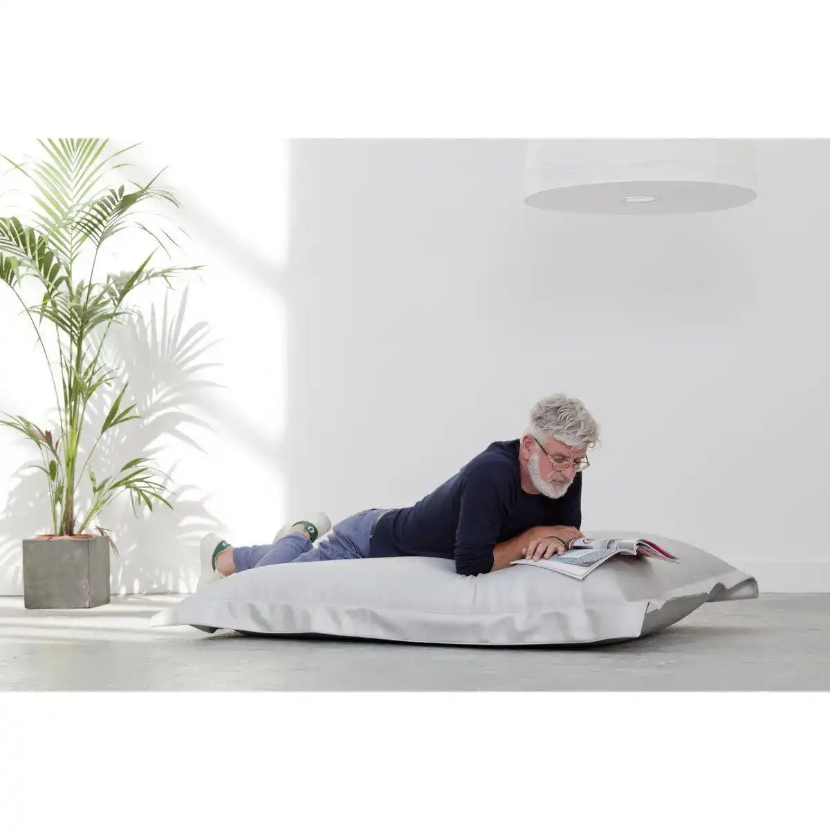 SITZSACK LEDEROPTIK - Hellgrau - HomeDesign Knaus