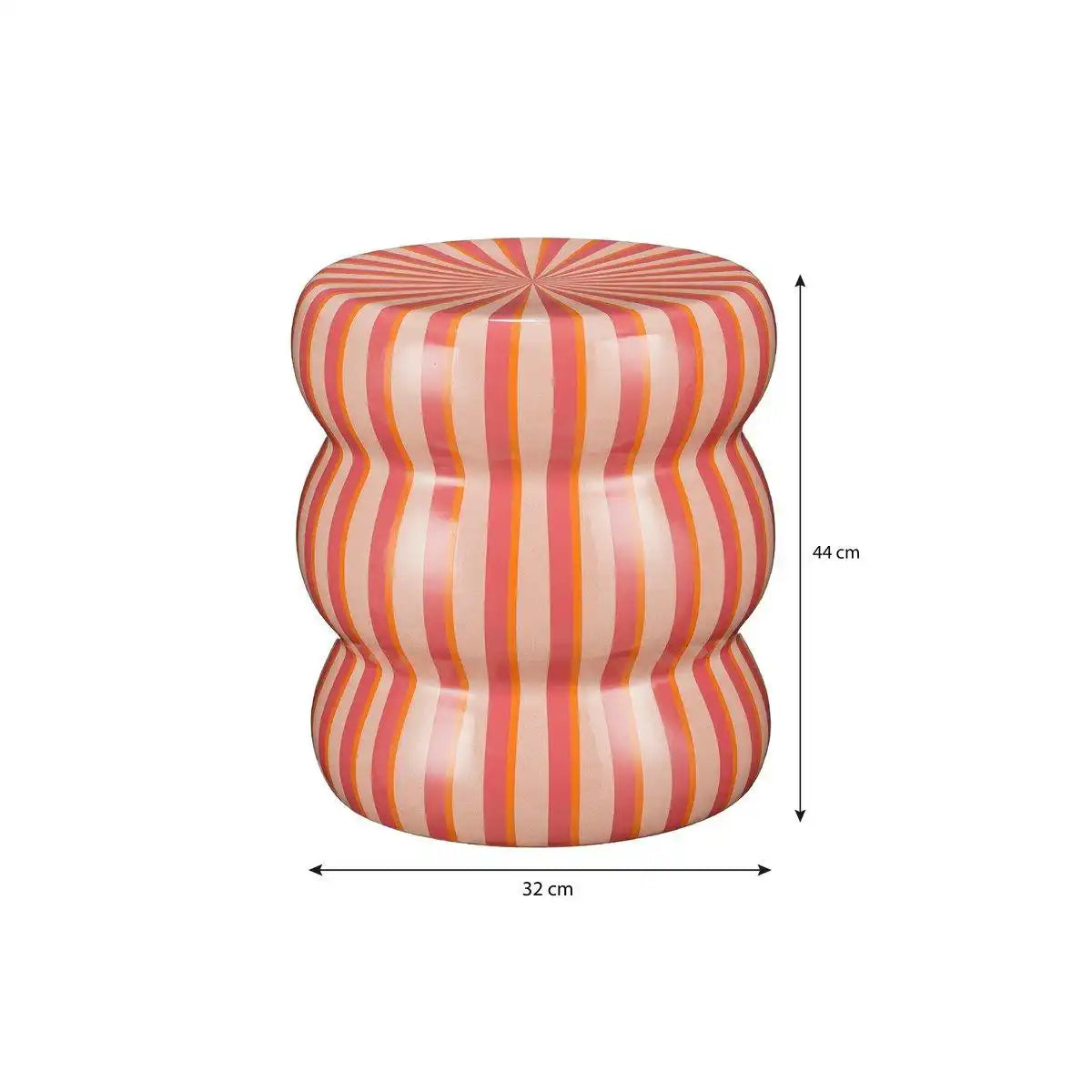 Skipper -Seitentisch - H44 x Ø32 cm - Keramik - Pink, Orange - HomeDesign Knaus