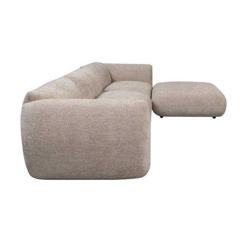 Sofa Amsterdam 4-Sitzer + Ottomane Latte - HomeDesign Knaus