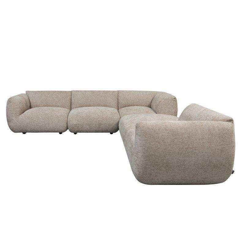 Sofa Amsterdam 5-teiliges Ecksofa Latte - HomeDesign Knaus