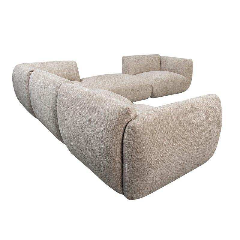Sofa Amsterdam 5-teiliges Ecksofa Latte - HomeDesign Knaus