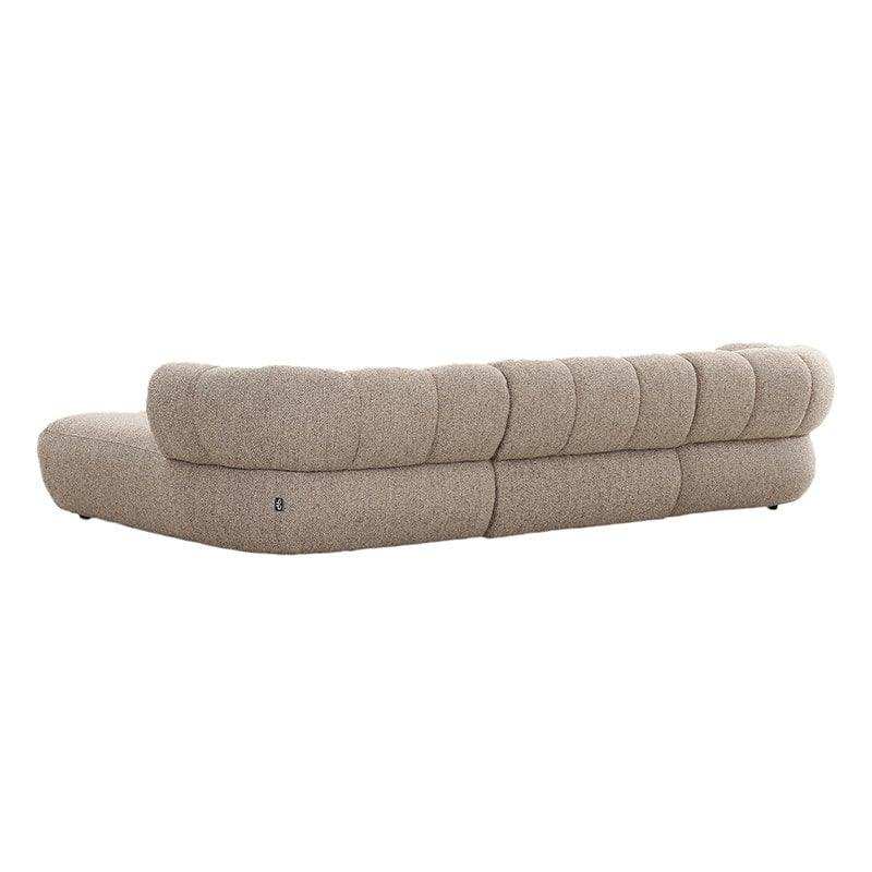 Sofa New York 4-Sitzer (rechte Lounge) Sand Boucle - HomeDesign Knaus