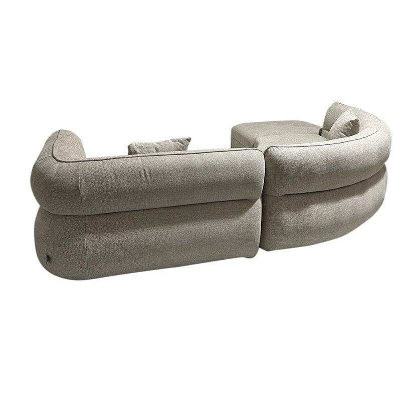 Sofa Rome 4-Sitzer (Links Lounge) + Ottomane Beige - HomeDesign Knaus