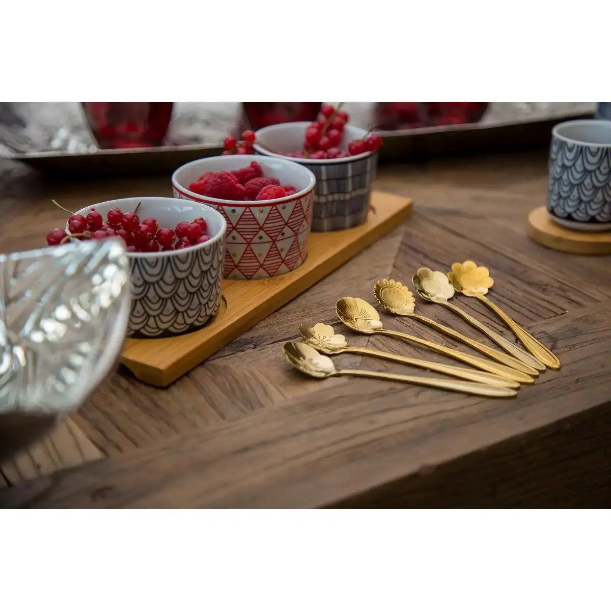SORTIERTE GOLDENE BLUMENKUCHENLÖFFEL - 6ER-SET - HomeDesign Knaus