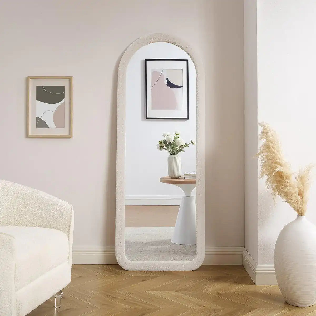 Spiegel Kunstfell Beige 60x160 cm - HomeDesign Knaus