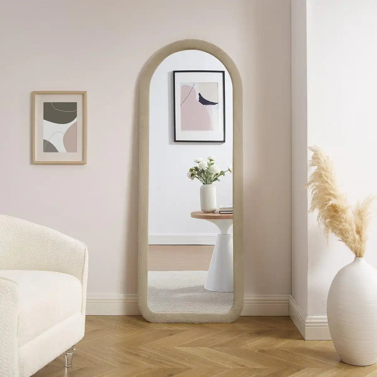 Spiegel Kunstfell Champagner 60x160 cm - HomeDesign Knaus