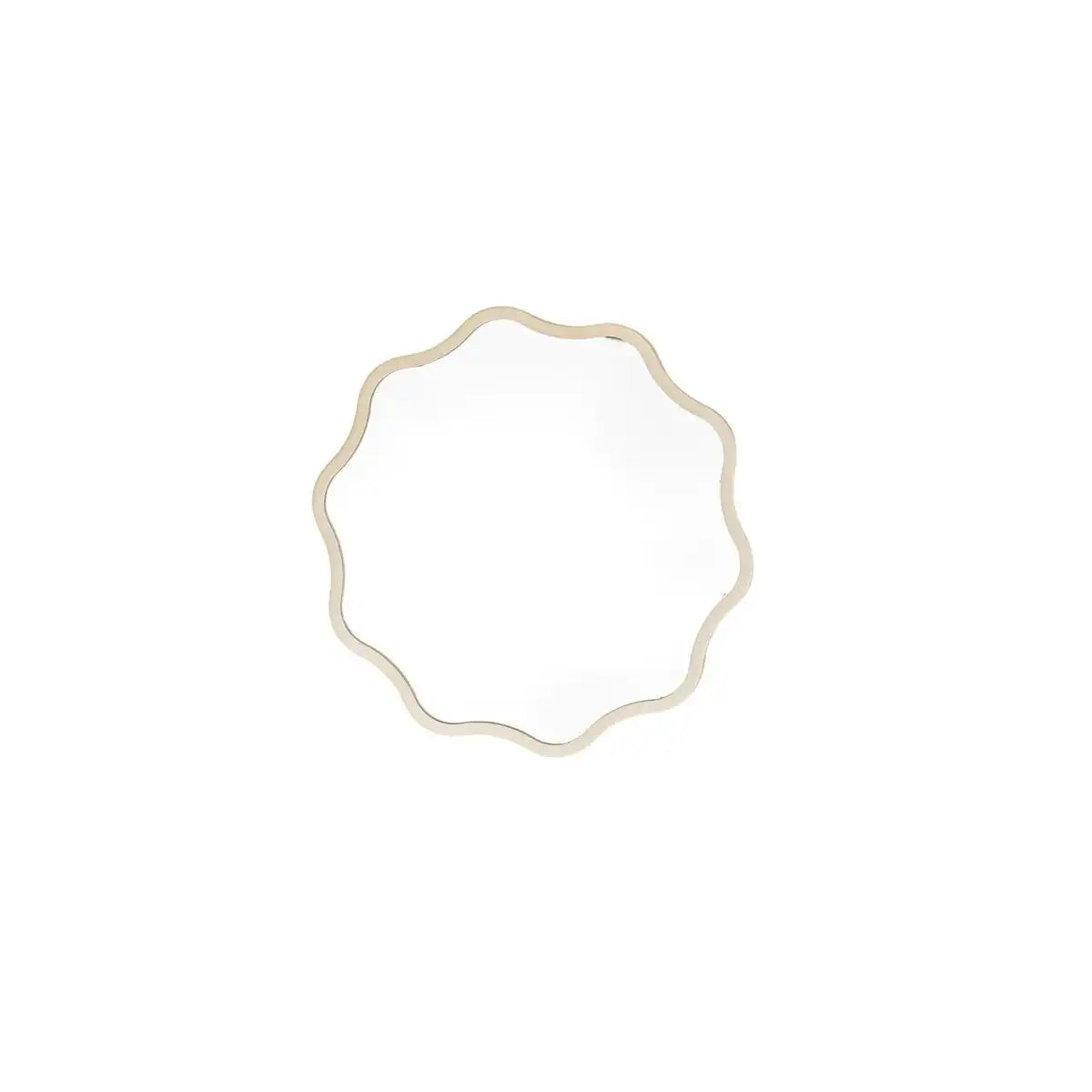 Spiegel - Make -up Mirror -Waving Round - Metall - Sand - 25x1x25 cm - HomeDesign Knaus