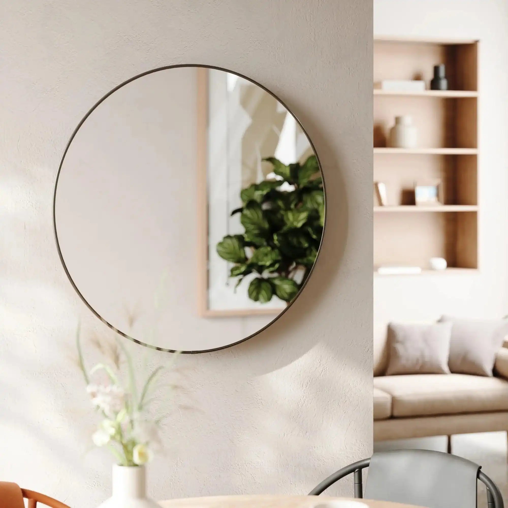 Spiegel Rund Gold Wandspiegel - HomeDesign Knaus