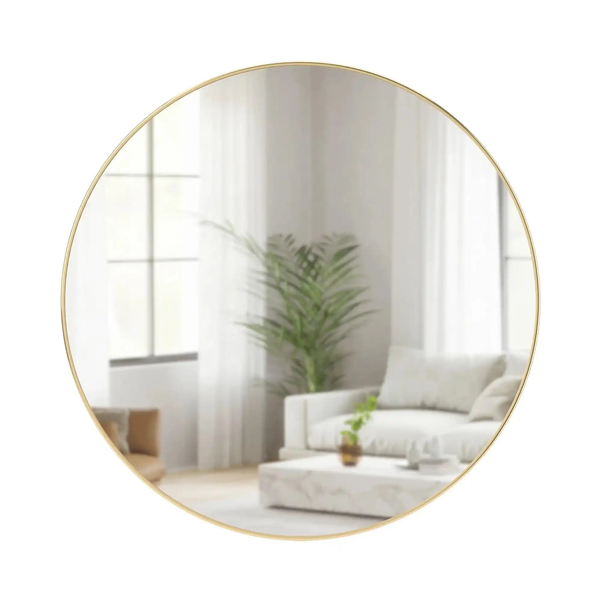 Spiegel Rund Gold Wandspiegel - HomeDesign Knaus