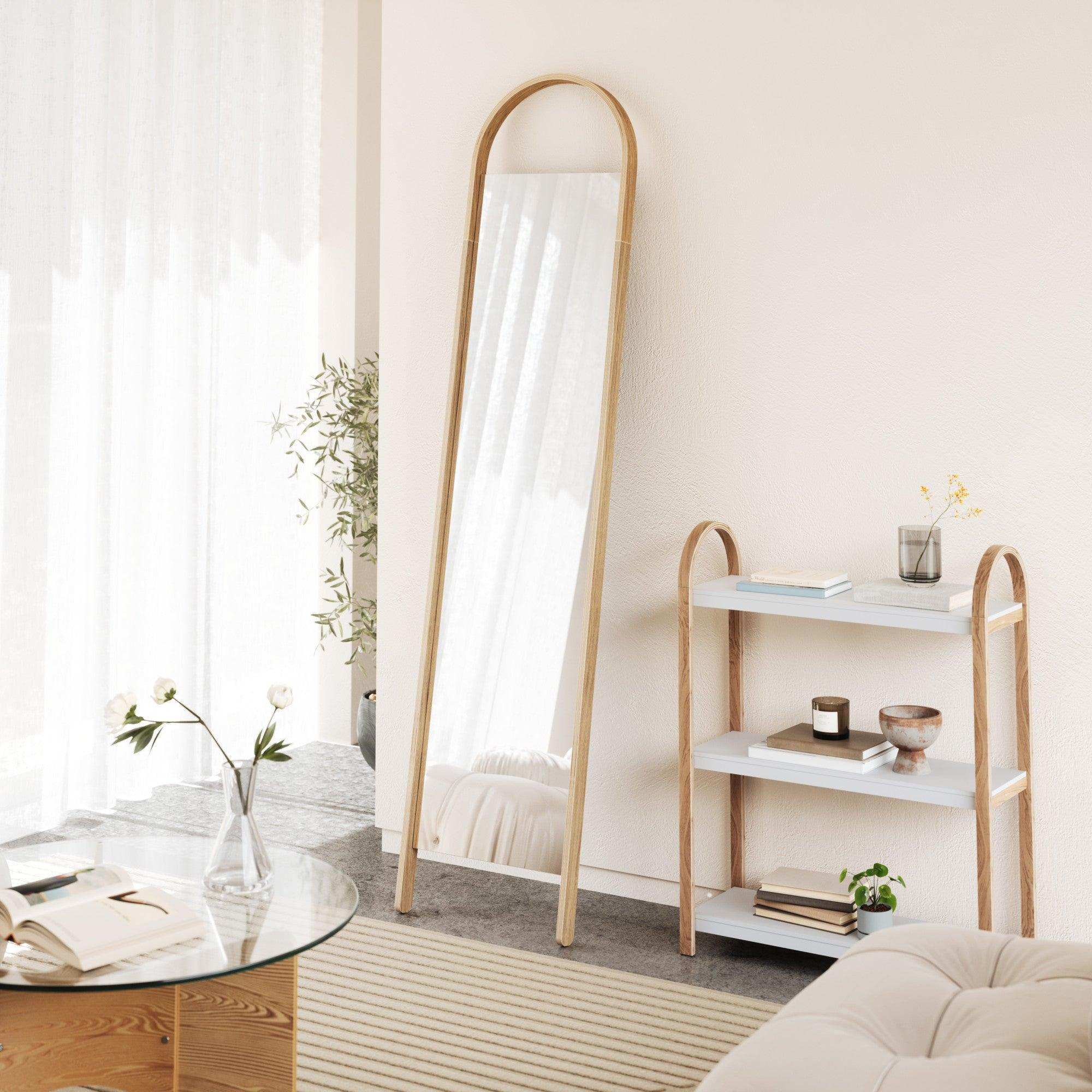 Spiegel Stehspiegel Holz Anti-Kipp-Spiegel - HomeDesign Knaus