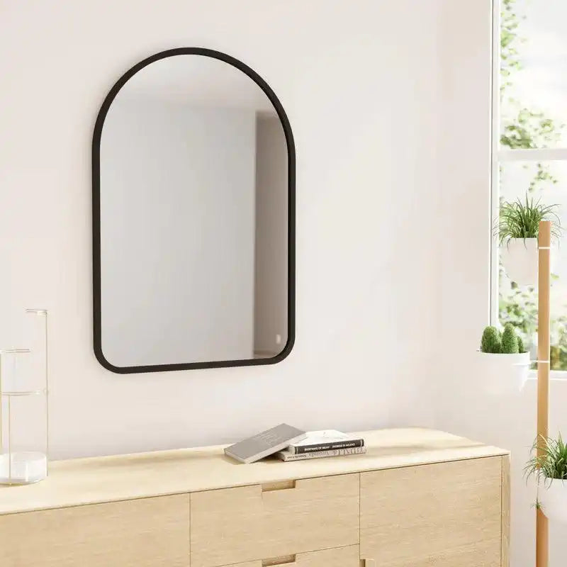Spiegel Wandspiegel Bogen Schwarz Industriell - HomeDesign Knaus
