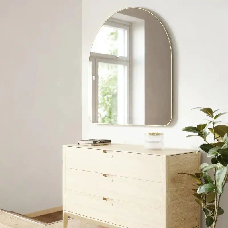 Spiegel Wandspiegel Bogen Spiegel Messing - HomeDesign Knaus