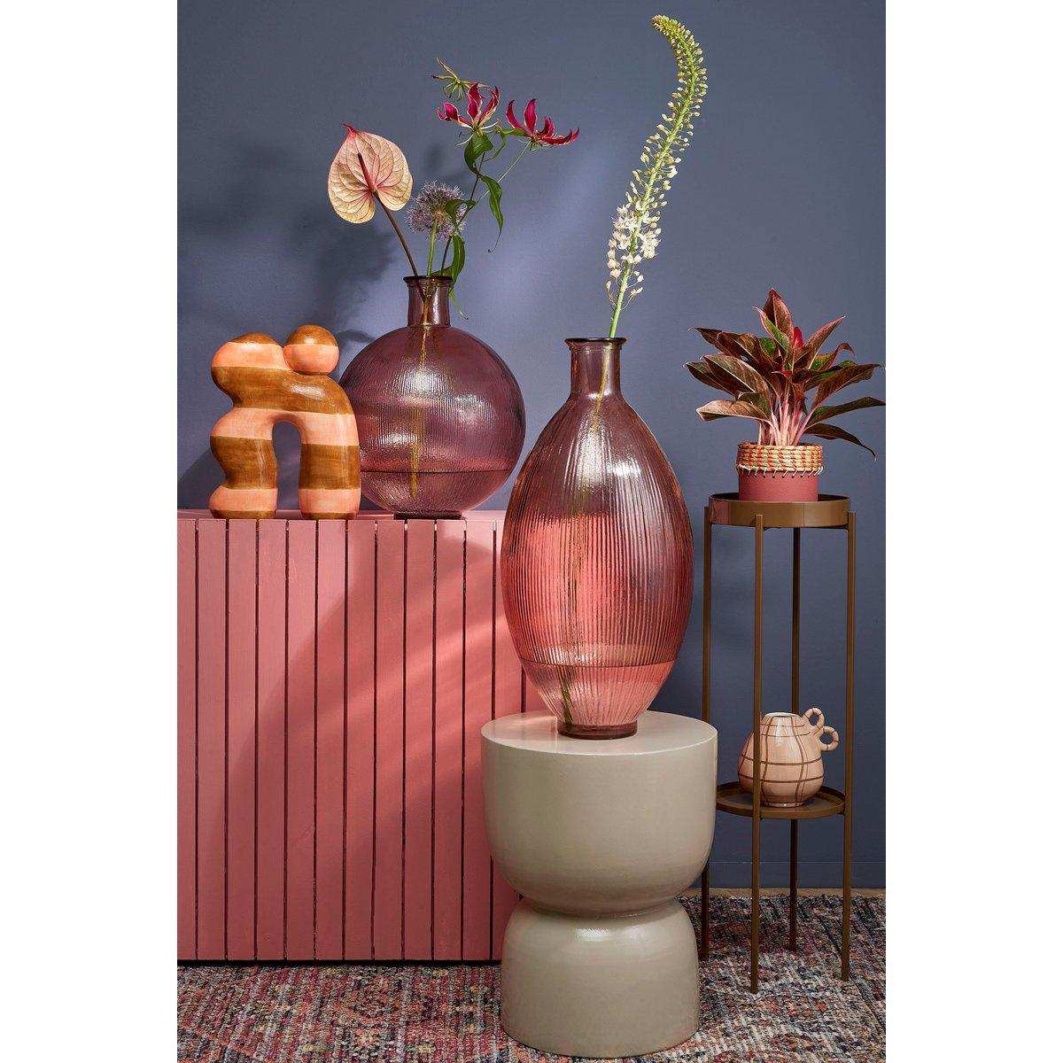 Stage Beistelltisch – H45 x Ø35 cm – Zement – Beige - HomeDesign Knaus