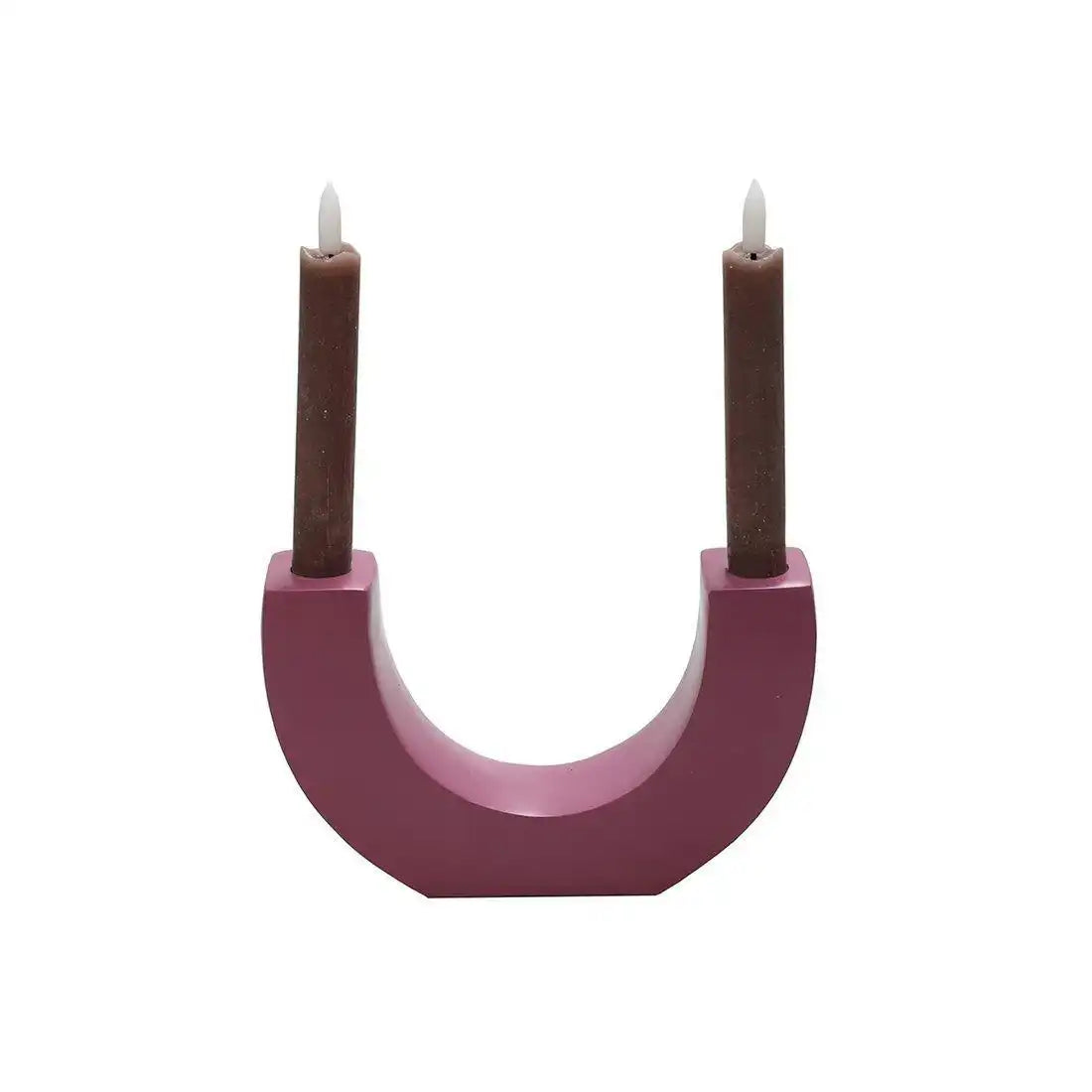 Stahl Kerzenständer Chaco Mauve Lila Spitzenkerze - HomeDesign Knaus