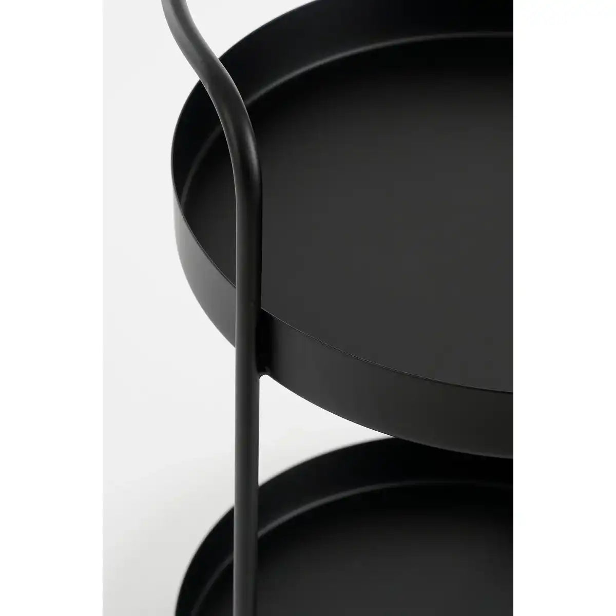 Stanli Etagère 2 -Layer - H35 x Ø25 cm - Metall - Schwarz - HomeDesign Knaus