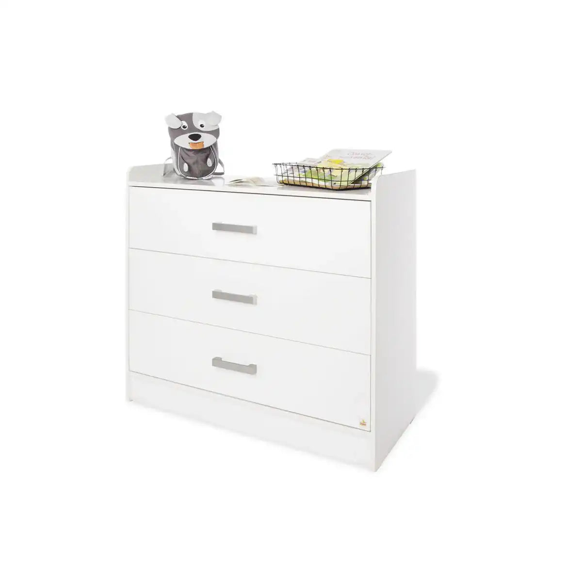 Starterset 'Hilda &Viktoria' breit, weiß2-teilig: Hausbett, breite Wickelkommode - HomeDesign Knaus