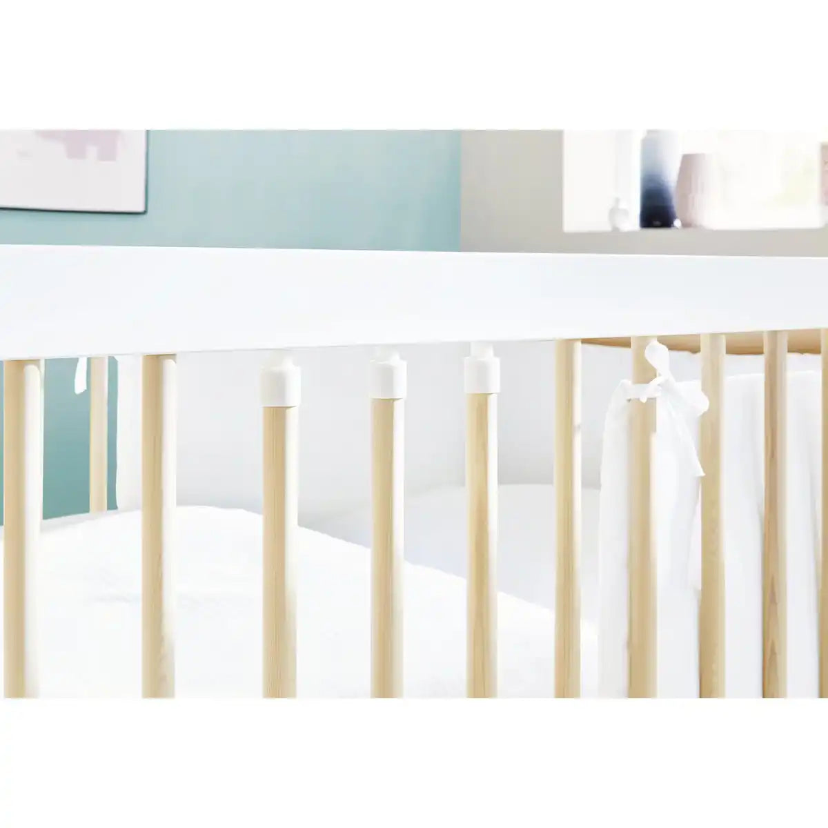 Starterset 'Rund' breit2-teilig: Kinderbett, breite Wickelkommode - HomeDesign Knaus