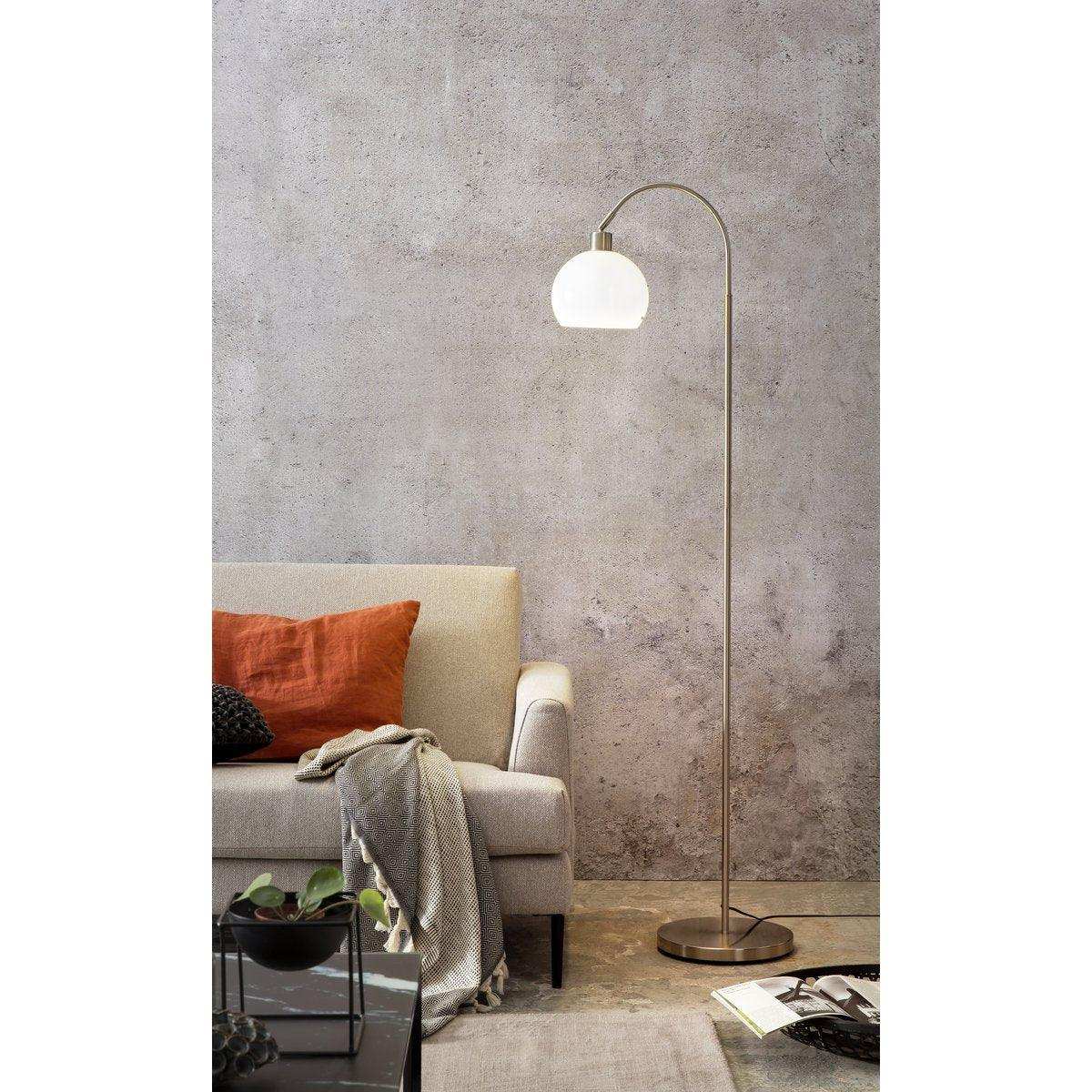 Stehlampe aus Metall mit Kunststoffschirm - HomeDesign Knaus