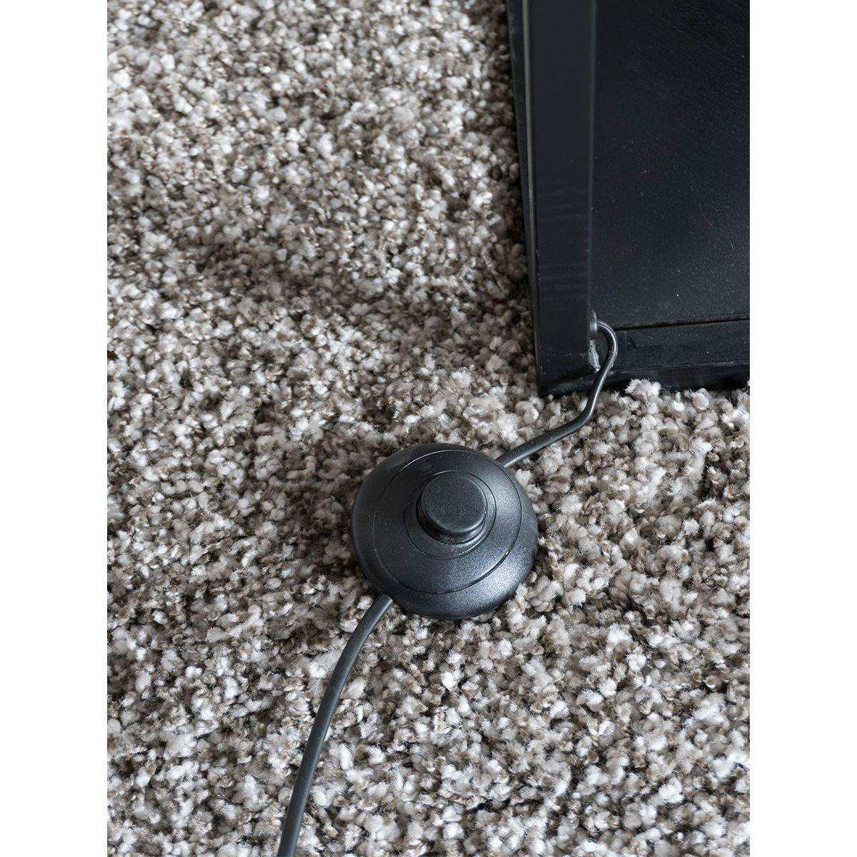 Stehlampe mit ablage Vintage Black Mangoholz 160 cm - HomeDesign Knaus