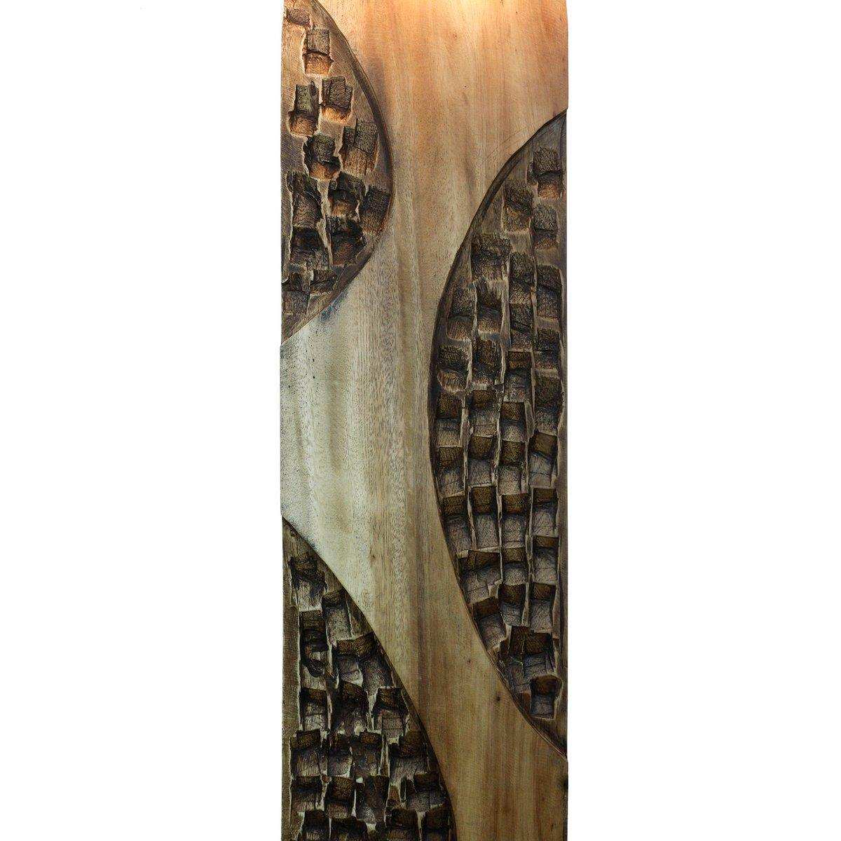Stehleuchte Akazie/Leinen Natur 171 cm - HomeDesign Knaus