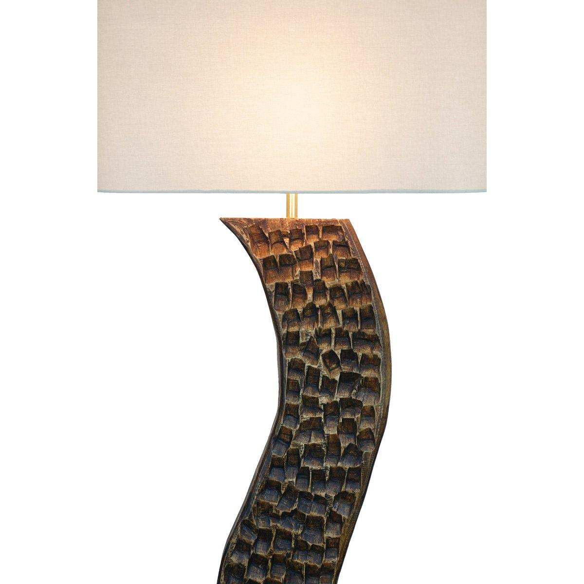 Stehleuchte Akazie/Leinen Natur 171 cm - HomeDesign Knaus