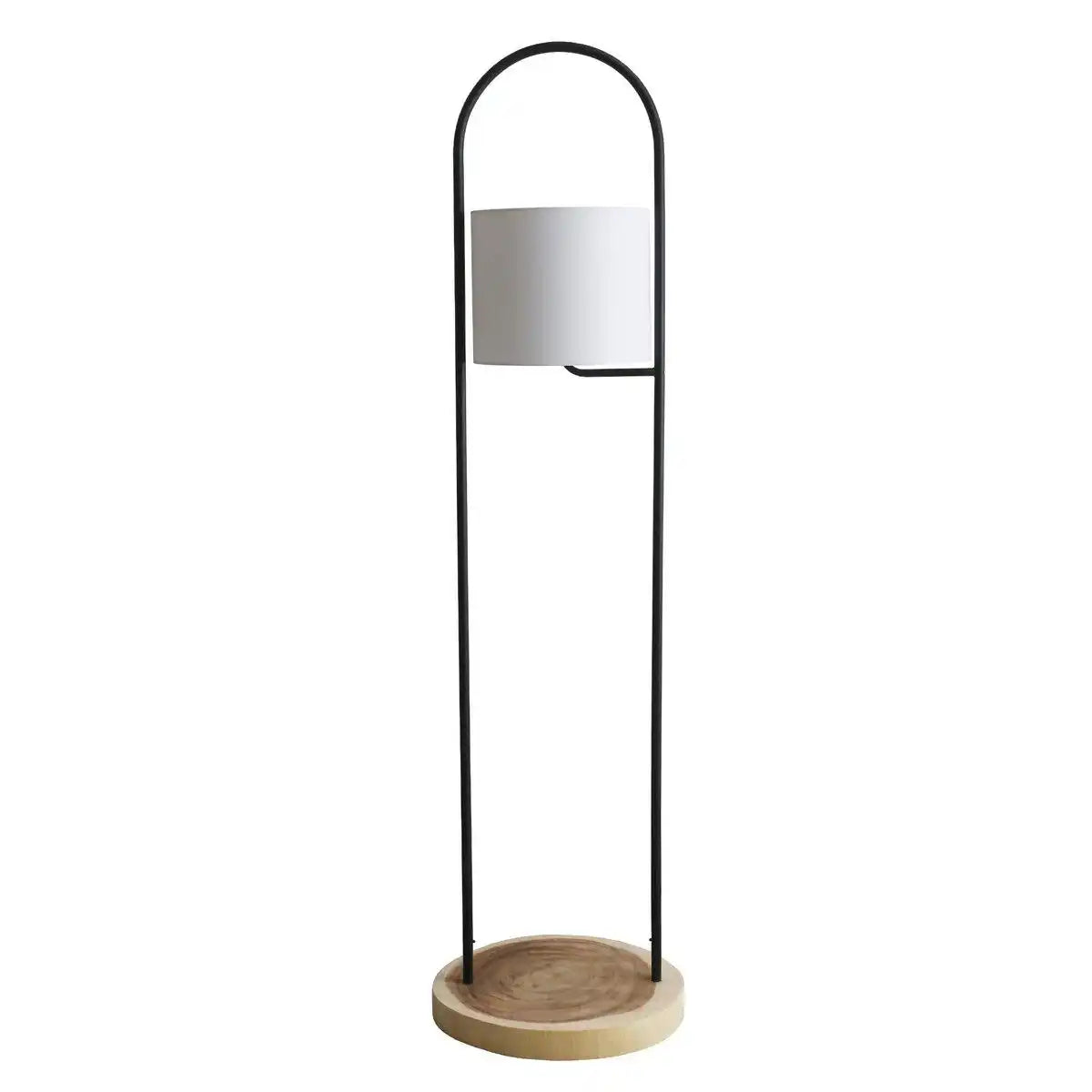 Stehleuchte Akazienholz Natur/Weiß 153 cm - HomeDesign Knaus