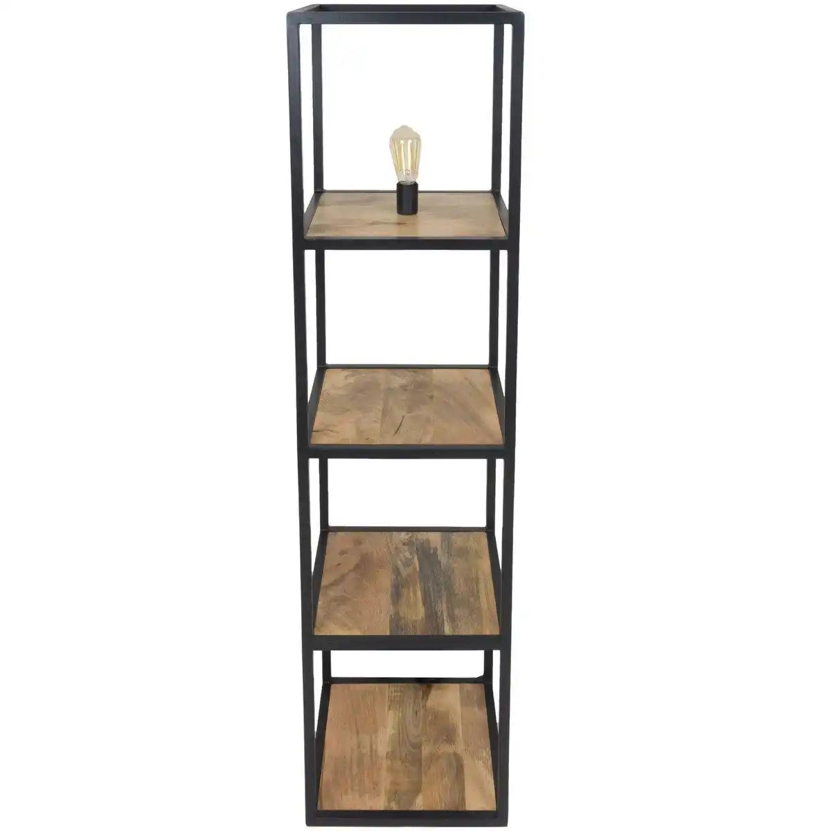 Stehleuchte Mangoholz Metall Vintage 160 cm - HomeDesign Knaus