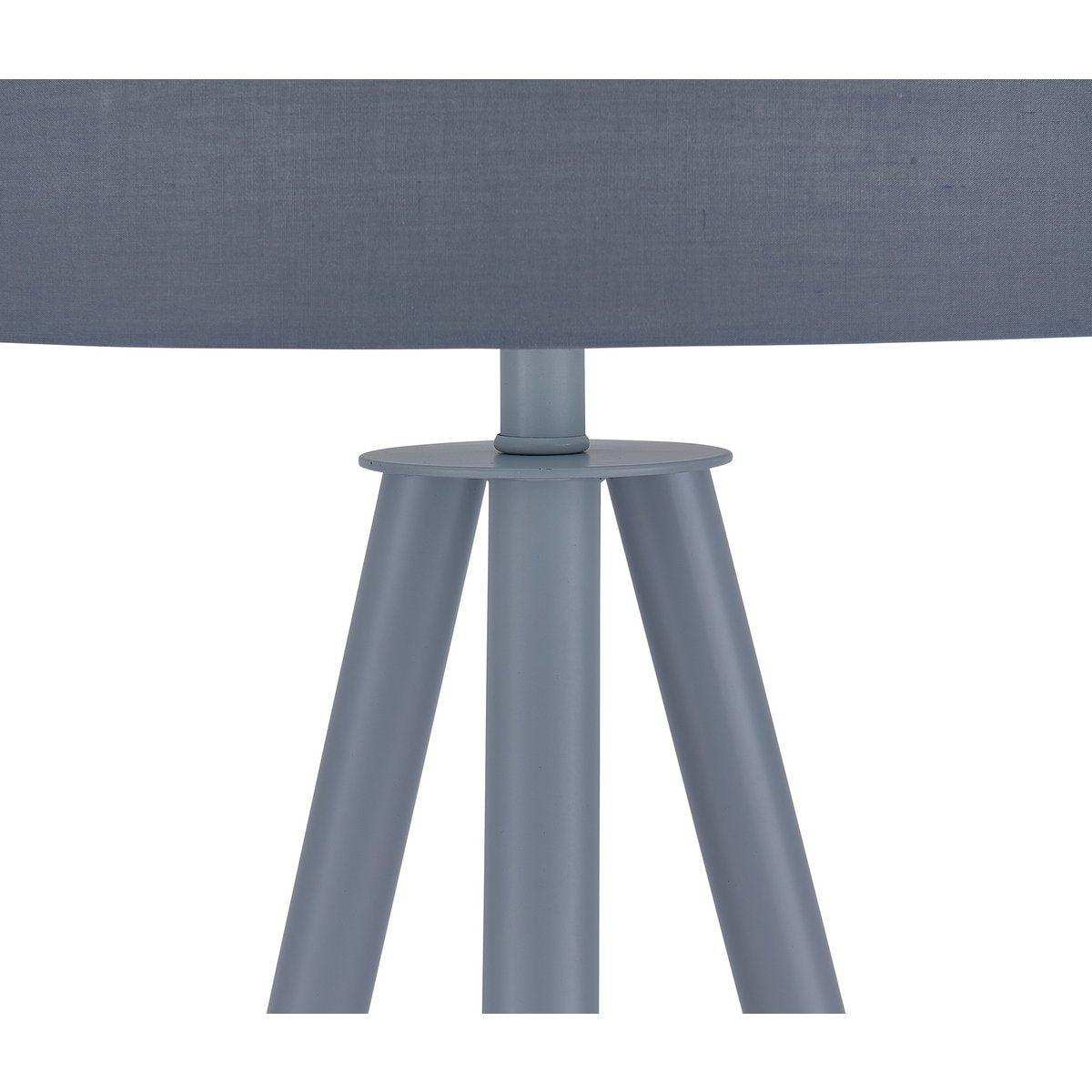 Stehleuchte mit Holzgestell und Textilschirm Grau/Natur - HomeDesign Knaus