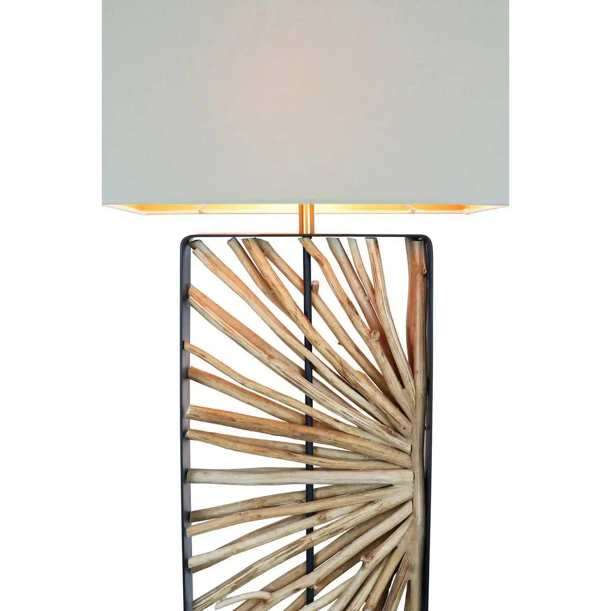 Stehleuchte Treibholz Natur/Beige 165 cm - HomeDesign Knaus