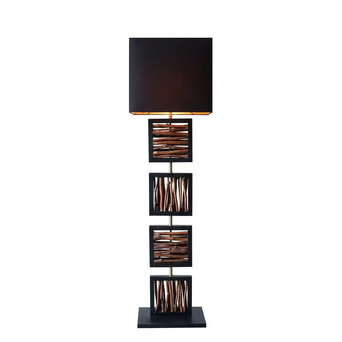 Stehleuchte Treibholz Natur/Schwarz 163 cm - HomeDesign Knaus
