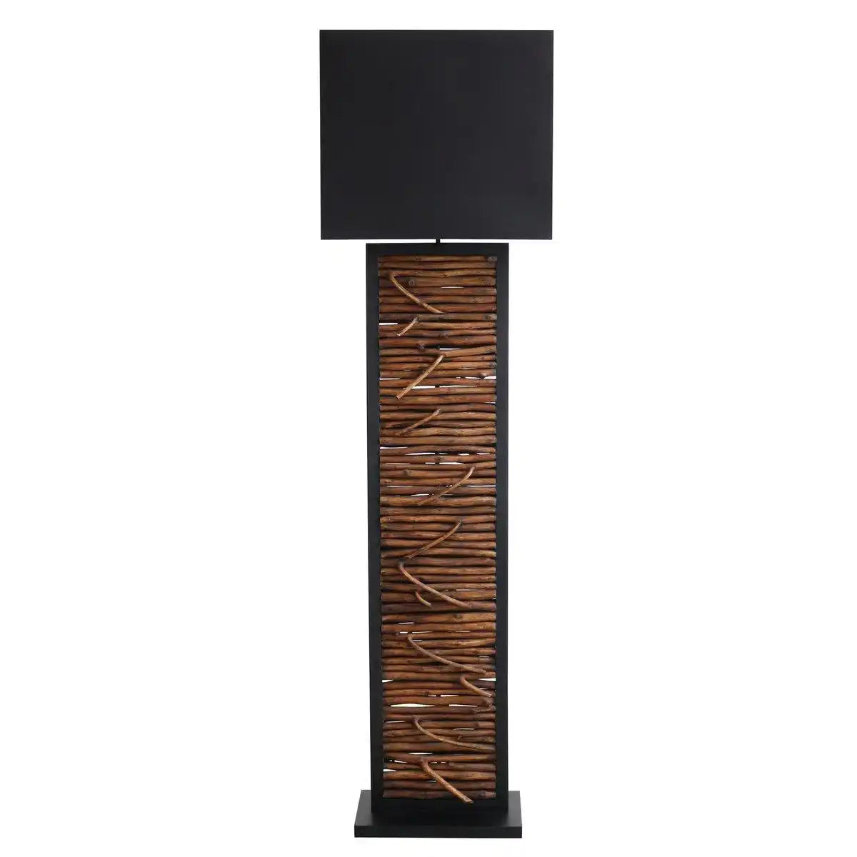 Stehleuchte Treibholz Natur/Schwarz 163 cm - HomeDesign Knaus