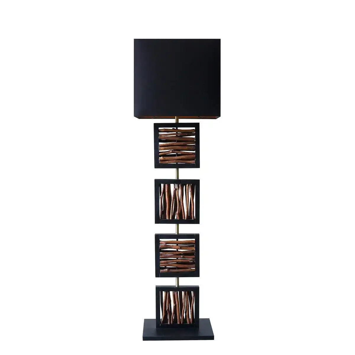 Stehleuchte Treibholz Natur/Schwarz 163 cm - HomeDesign Knaus