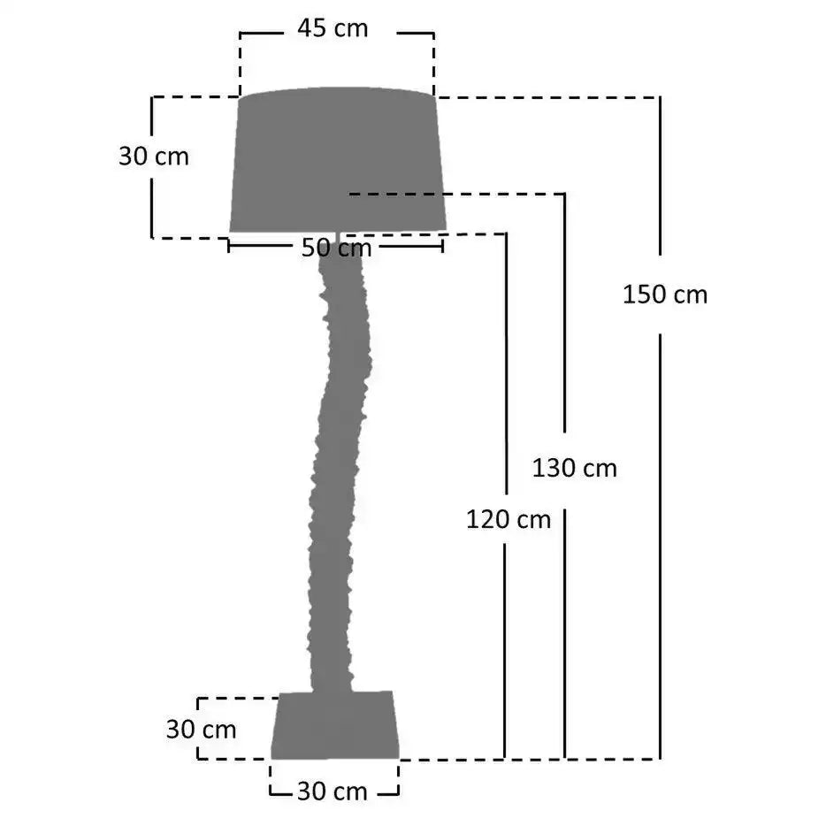 Stehleuchte Treibholz Natur/Weiß 150 cm - HomeDesign Knaus