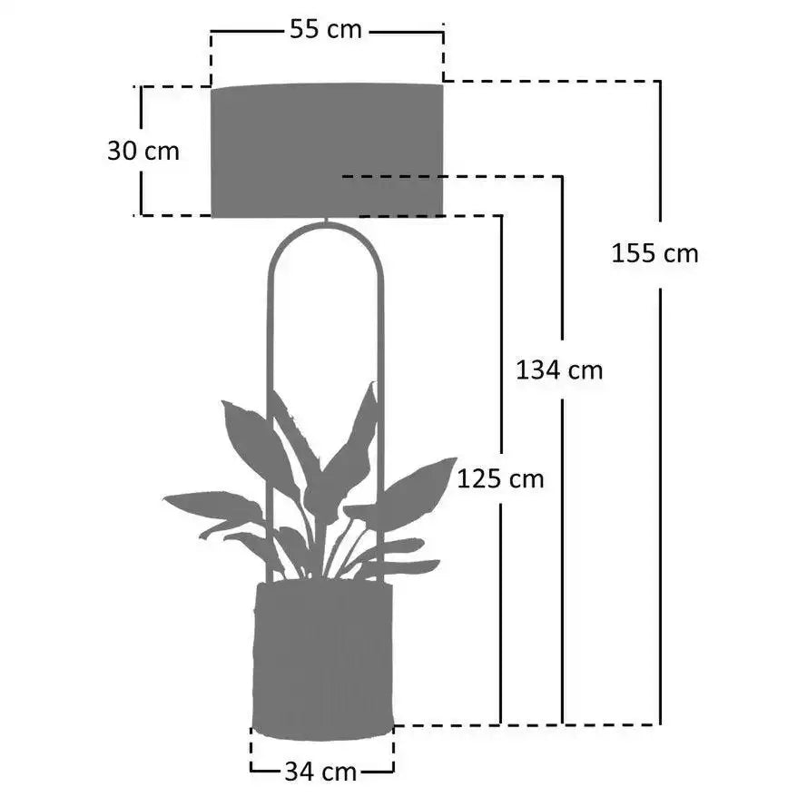 Stehleuchte Treibholz Natur/Weiß 155 cm - HomeDesign Knaus
