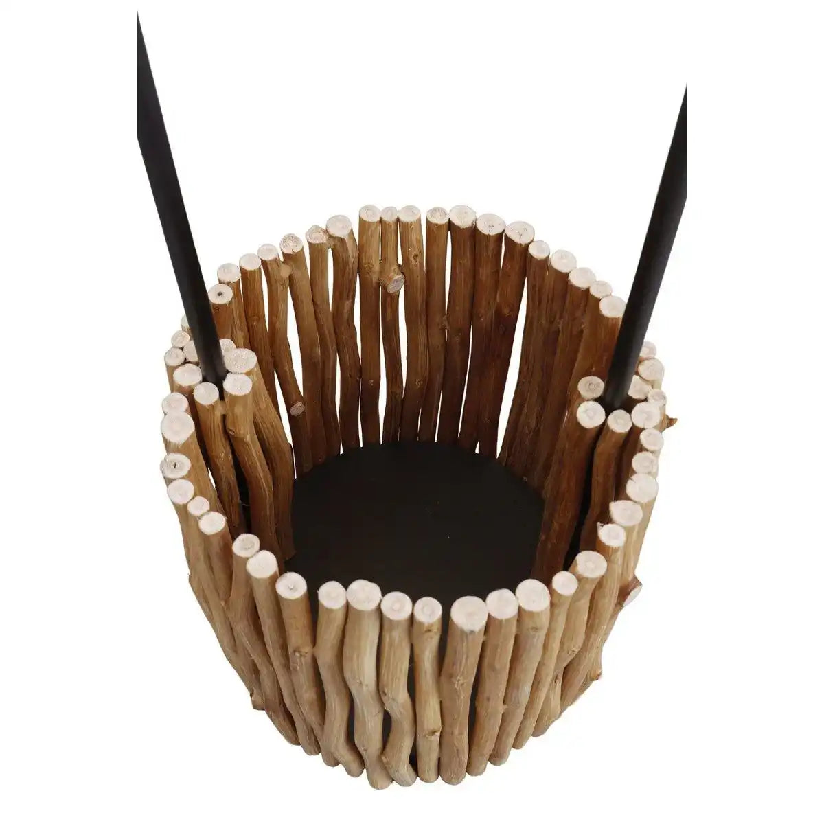 Stehleuchte Treibholz Natur/Weiß 155 cm - HomeDesign Knaus